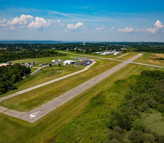 Newport Airport from above